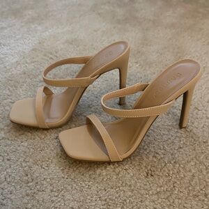 BAMBOO Evermore Nude Strappy Heels